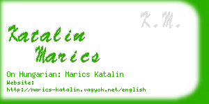 katalin marics business card